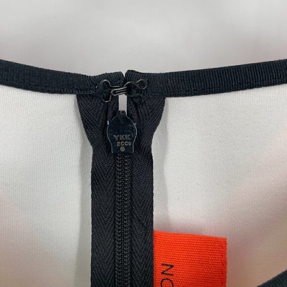 NWOT Clover Canyon Cuban Step Sleeveless Fit Flare Flounce Neoprene Dress Small - Picture 10 of 13